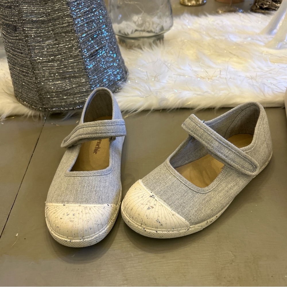 Childrenchic Made In Spain Piso Recy Canvas Mary Jane Sneaker Gray Sz 30